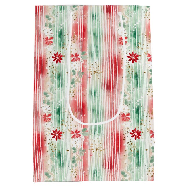 Watercolor Floral Striped Holiday (Baksidan)
