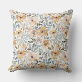 Watercolor Floral Style Decor Kudde
