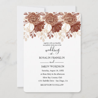 watercolor floral wedding Invitation Inbjudningar
