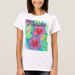 Watercolor Florida Hibiscus T Shirt