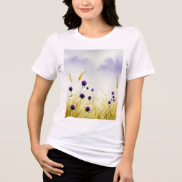 Watercolor flower illustration t shirt