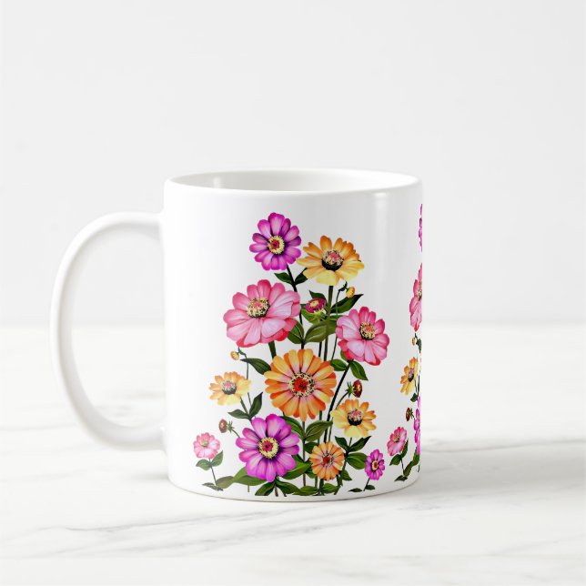 Watercolor Flowers Design-34063 Kaffemugg (Vänster)