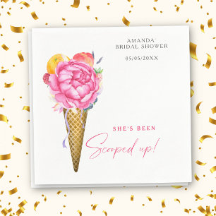 Watercolor FLOWERS ICE CREAM - möhippa Pappersservett