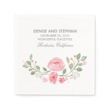 Watercolor Flowers Romantic Bröllop