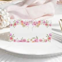 Watercolor Flowers Wildblomme Rosa Bow