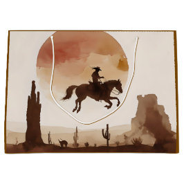 Watercolor Flying Cowboy