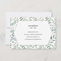 Watercolor Foliage Greenery Bröllop