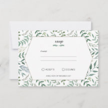 Watercolor Foliage Greenery Bröllop