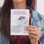 Watercolor för Halloween Cocktail Recipe Vykort<br><div class="desc">Den här designen kan vara personlig i det område som tillhandahålls genom att ändra fotot och/eller text. Du kan också anpassa den genom att klicka på Anpassa den här mallen och sedan välja klicka för att anpassa ytterligare alternativ och ta bort eller ändra färg i bakgrunden, lägga till text, ändra...</div>