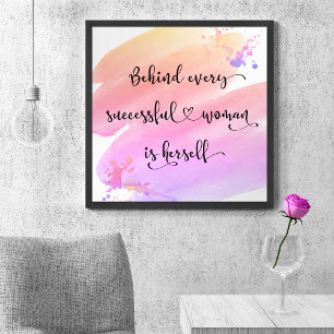 Watercolor för Watercolor för Rosa av citattecken Poster