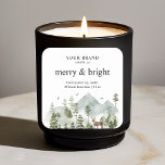 "Watercolor Forest Träd & Hjort Candle Fyrkantigt Klistermärke<br><div class="desc">"Lägg till en aning naturens skönhet i ljusen med det här Watercolor Forest Träd & Hjort-klistermärket. Den här klisterlappen har en serenskog med vattenfärgen träd och en känslig hjort silhuett och ger ett smutsigt, träskigt ljus till vilket ljus som helst. Perfekt för naturen älskare och dem som vill ha en...</div>