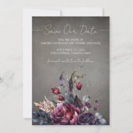 Watercolor-foto för gotin Blommigt Spara datum Inbjudningar