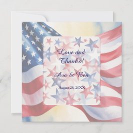 Watercolor Fourth Of July Wedding Tack Kort