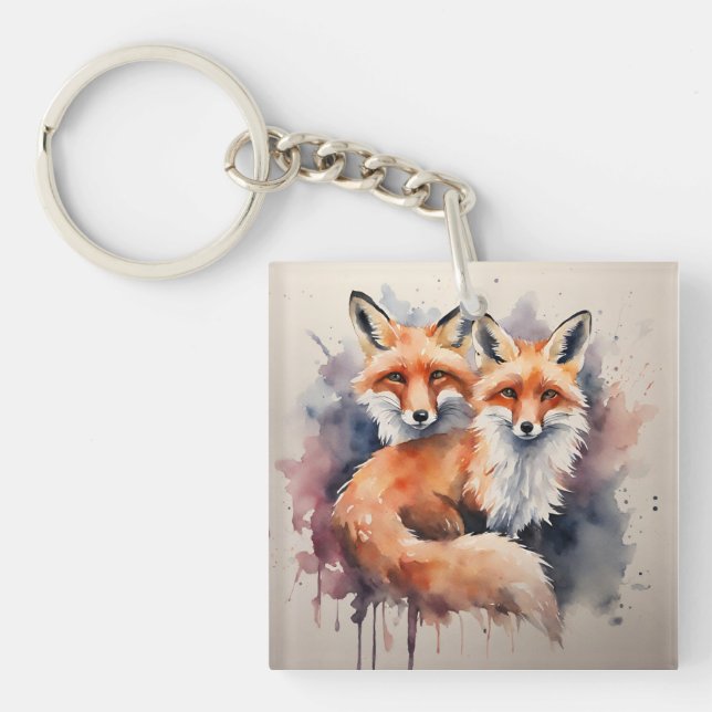 Watercolor Fox Duo (Framsidan)