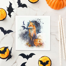 Watercolor Fox Halloween Pappersservett
