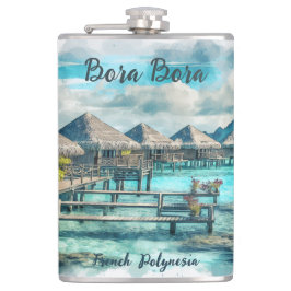 Watercolor Fransk Polynesia Bora Bora Serenity | Fickplunta