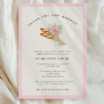 Watercolor Fresh Off the Market Bridal Shower  Inbjudningar<br><div class="desc">Watercolor Fresh Off the Market Bridal Shower Invitation - Celebrate the bride-to-be with this charming Fresh Off the Market farmers market themed bridal shower invitation. Featuring a delicate watercolor bouquet wrapped in paper and inspired by a fresh flower market stand, this design captures the warmth and romance of a garden...</div>