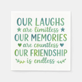Watercolor Friendship Quote Pappersservett