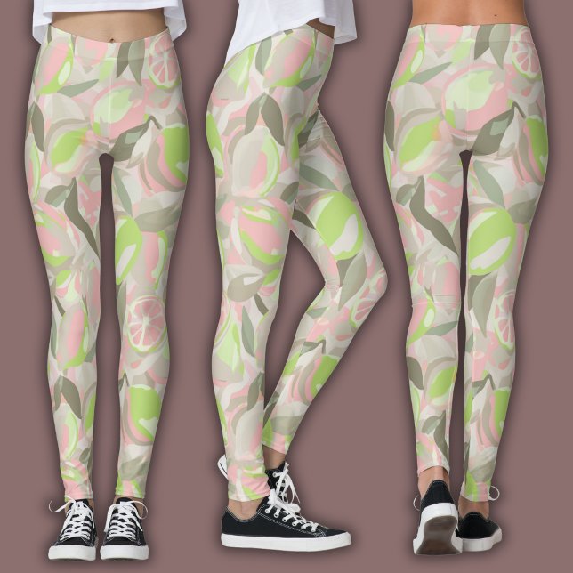 Watercolor Fruit Pattern | Vibrant Citrus Leggings (Skapare uppladdad)