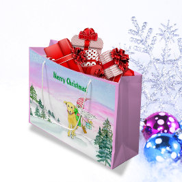 Watercolor Funny Labrador och Gnome jul