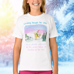 Watercolor Funny Labrador och Gnome Julafton T-Shi T Shirt