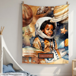 Watercolor Galaxy Blanket Space Älskare Gift Fleecefilt