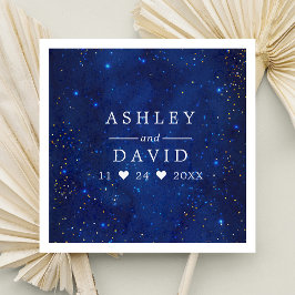 Watercolor Galaxy Cosmic Stars Starry Bröllop Pappersservett