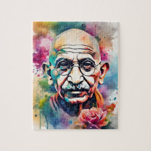 Watercolor Gandhi Pussel