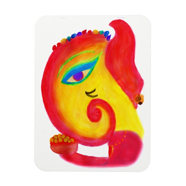 Watercolor Ganesha Magnet (Vertikal)