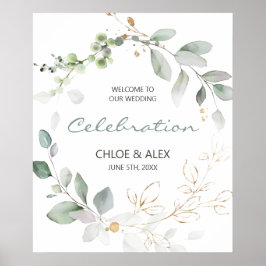 Watercolor Garden WedWedding Poster