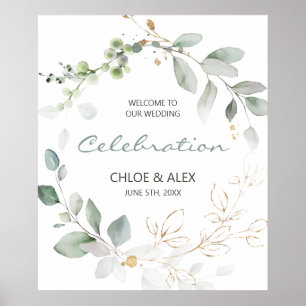 Watercolor Garden WedWedding Poster