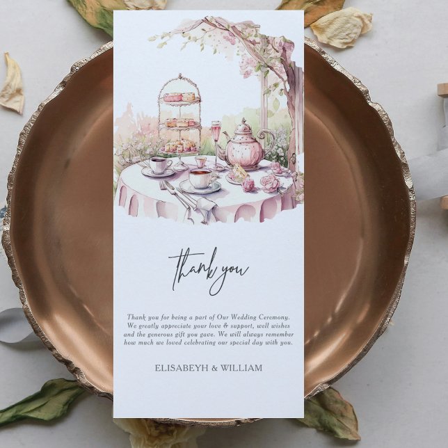 Watercolor Garden WedWedding Tack Kort (Skapare uppladdad)