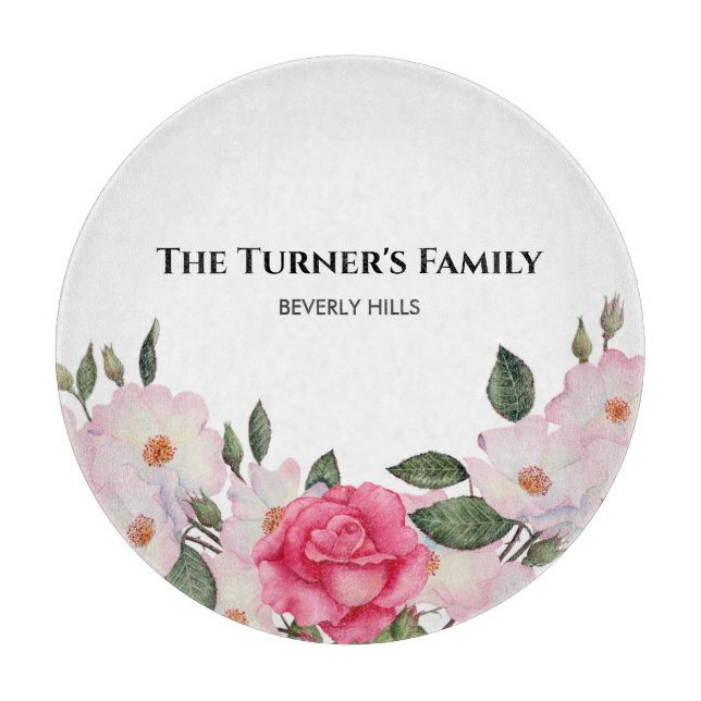 Watercolor Gentle Rosa Vit ros Illustration (Framsidan)