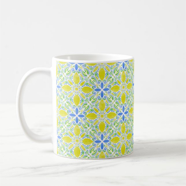 Watercolor Geo _ Citrus Kaffemugg (Vänster)