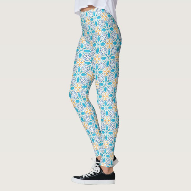 Watercolor Geo _ Summer Leggings (Vänster)