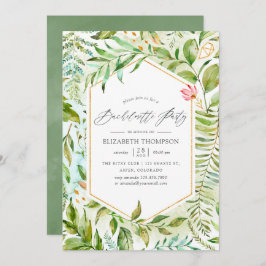 Watercolor Geometric Crystal Bachelorette Party Inbjudningar