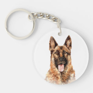 Watercolor German Shepherd