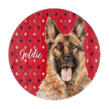 Watercolor German Shepherd Hund Personlig
