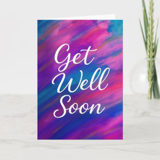 Watercolor Get Well Soon Kort