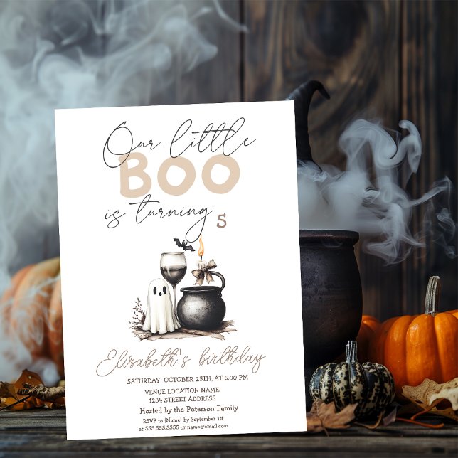Watercolor Ghost Glass Candle Halloween Inbjudningar (Skapare uppladdad)