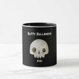Watercolor Ghost Skeleton Happy halloween Mamma Mugg