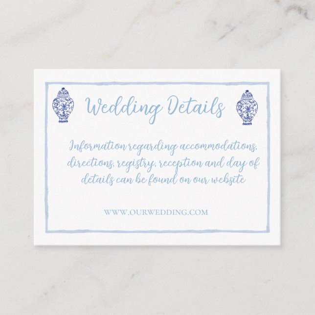 Watercolor Ginger Burk Monogram Vapensköld, Chinoi Tilläggskort (Framsida)