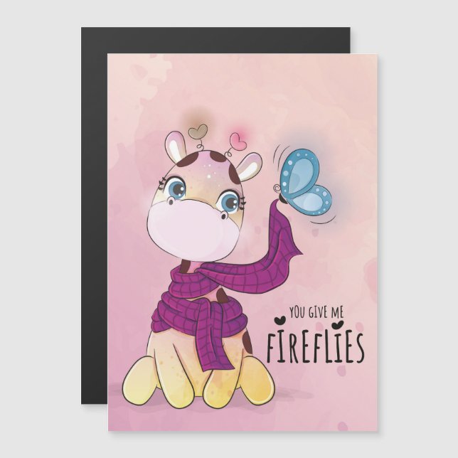 Watercolor Giraffe (Fram/baksida)