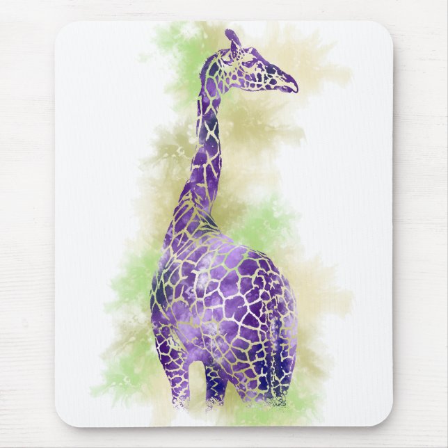 Watercolor Giraffe 1 Musmatta (Framsidan)