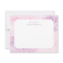 Watercolor Giraffe Mönster personalize Stationär