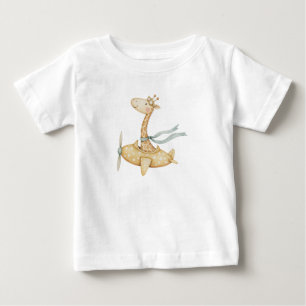 Watercolor Giraffe Pilot T Shirt