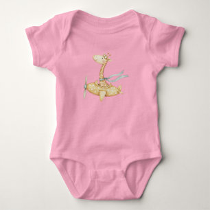 Watercolor Giraffe Pilot T Shirt