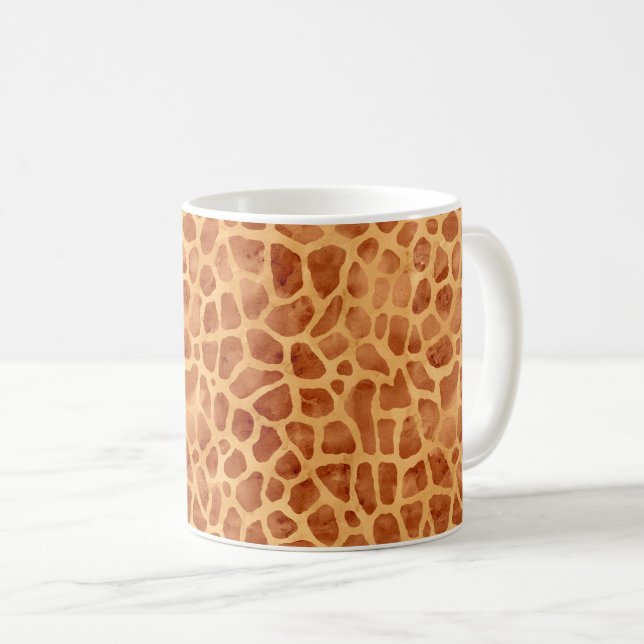 Watercolor Giraffe Print Kaffemugg (Framsida höger)