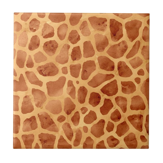 Watercolor Giraffe Print Kakelplatta (Framsidan)
