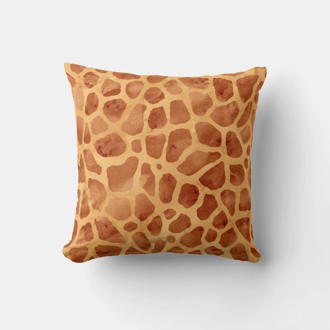 Watercolor Giraffe Print Kudde (Framsida)